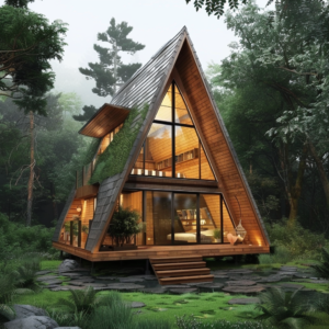 Surrounded by nature this A frame home offers an eco conscious living solution that's as budget friendly as it is beautiful.